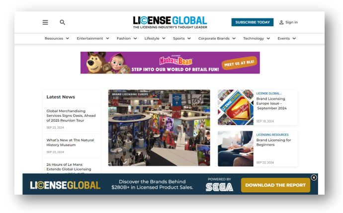 License Global Leaderboard Ad Image